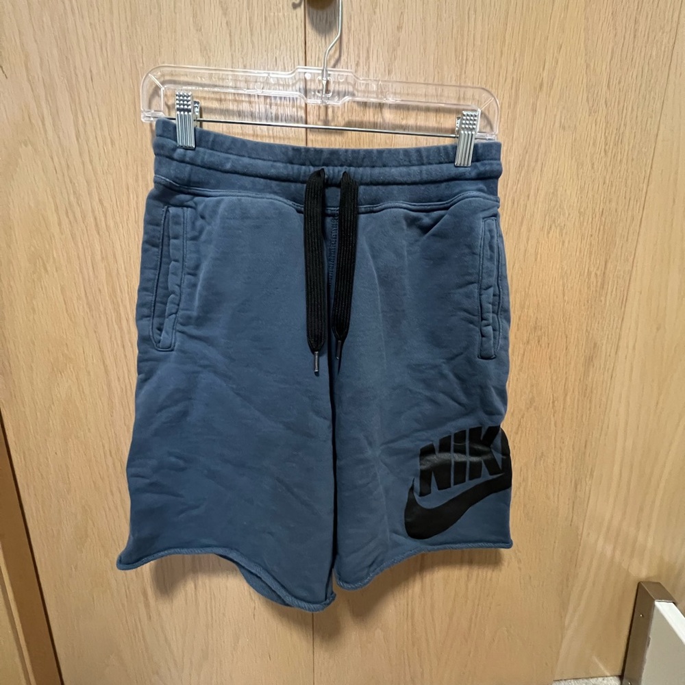 Nike Charcoal Shorts with Black Swoosh